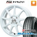 【新品国産4穴100車】 夏タイヤ ホイール4本セット 185/55R16 ヨコハマ ブルーアース ES32 レアマイスター LMスポーツLM-QR ホワイト 16インチ(送料無料) サマータイヤ