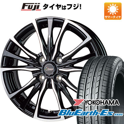 【新品国産4穴100車】 夏タイヤ ホイール4本セット 185/55R15 ヨコハマ ブルーアース ES32 ホットスタッフ クロノス CH-110 15インチ(送料無料)