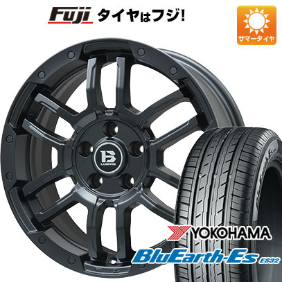 【新品国産車用5穴114.3】 夏タイヤ ホイール4本セット 225/45R18 ヨコハマ ブルーアース ES32 ビッグウエイ B-LUGNAS FRD(マットブラック) 18インチ(送料無料)