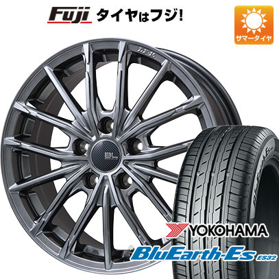 【新品国産5穴114.3車】 夏タイヤ ホイール4本セット 215/60R16 ヨコハマ ブルーアース ES32 ブランドルライン DF-10M ハイパーグレー 16インチ(送料無料) サマータイヤ