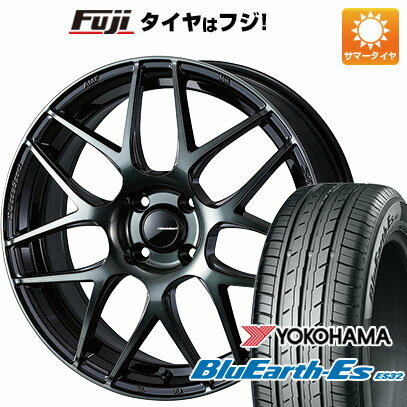 【新品国産4穴100車】 夏タイヤ ホイール4本セット 185/55R15 ヨコハマ ブルーアース ES32 ウェッズ ウェッズスポーツ SA-27R 15インチ(送料無料)