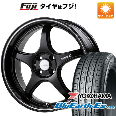 【新品国産4穴100車】 夏タイヤ ホイール4本セット 185/55R15 ヨコハマ ブルーアース ES32 ゴジゲン PROレーサー FN01R-C STV 15インチ(送料無料) サマータイヤ