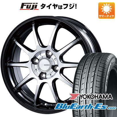 【新品国産4穴100車】 夏タイヤ ホイール4本セット 185/55R15 ヨコハマ ブルーアース ES32 インターミラノ インフィニティ F10 15インチ(送料無料)