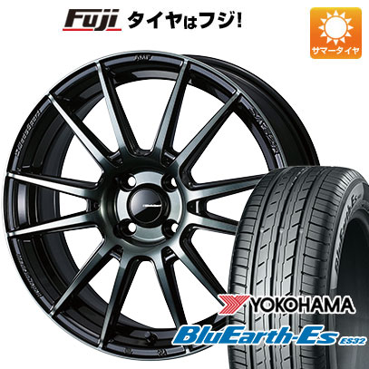 【新品国産4穴100車】 夏タイヤ ホイール4本セット 185/55R15 ヨコハマ ブルーアース ES32 ウェッズ ウェッズスポーツ SA-62R 15インチ(送料無料)