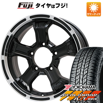 【新品】ジムニー 夏タイヤ ホイール4本セット 215/85R16 ヨコハマ ジオランダー A/T G015 OWL/RBL ビッグウエイ B-MUD K(グロスブラックリムポリッシュ) 16インチ(送料無料)