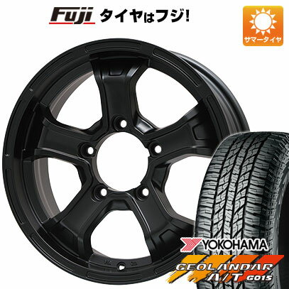 【新品】ジムニー 夏タイヤ ホイール4本セット 215/85R16 ヨコハマ ジオランダー A/T G015 OWL/RBL ビッグウエイ B-MUD K(マットブラック) 16インチ(送料無料)