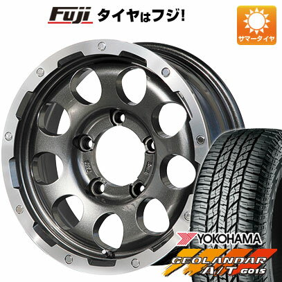 【新品】ジムニーシエラ 夏タイヤ ホイール4本セット 195/80R15 ヨコハマ ジオランダー A/T G015 RBL レアマイスター LMG CS-9 ガンメタリムポリッシュ 15インチ(送料無料)