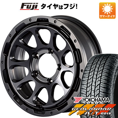 【新品】ジムニーシエラ 夏タイヤ ホイール4本セット 215/70R16 ヨコハマ ジオランダー A/T G015 RBL モーターファーム ファームD10 16インチ(送料無料)