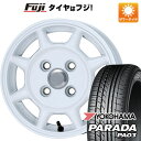 4/20限定 エントリーでポイント最大32倍 【新品 軽自動車】 夏タイヤ ホイール4本セット 165/55R14 ヨコハマ PARADA PA03 ブラックレター 95/93N エンケイ SAMシリーズ タフ 14インチ(送料無料)