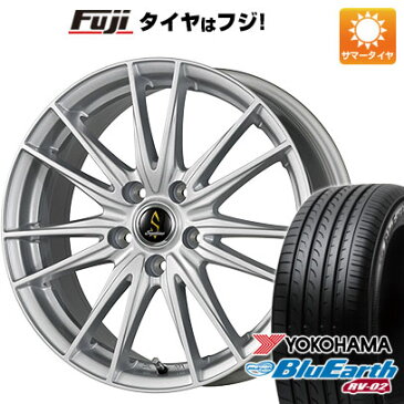 【送料無料】 225/60R18 18インチ WORK ワーク セプティモ G02 シルバーメタリック 8J 8.00-18 YOKOHAMA ヨコハマ ブルーアース RV-02 サマータイヤ ホイール4本セット【YOsum20】