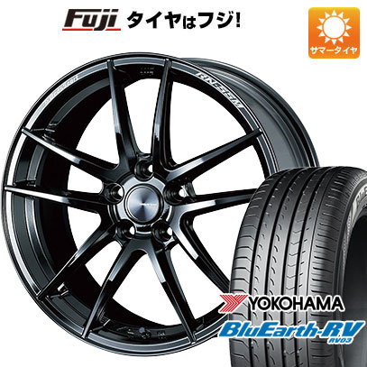 【パンク保証付き】【新品国産5穴114.3車】 夏タイヤ ホイール4本セット 225/40R19 ヨコハマ ブルーアース RV-03 WEDS ウェッズスポーツ RN-55M 19インチ(送料無料)
