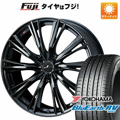 【パンク保証付き】【新品国産車用5穴114.3】 夏タイヤ ホイール4本セット 225/60R18 ヨコハマ ブルーアース RV-03 WEDS ウェッズ レオニス WX 18インチ(送料無料)