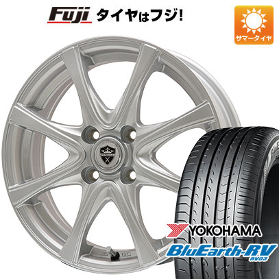 【パンク保証付き】【新品国産5穴114.3車】 夏タイヤ ホイール4本セット 195/65R15 ヨコハマ ブルーアース RV-03 ブランドル KF25 15インチ(送料無料) サマータイヤ