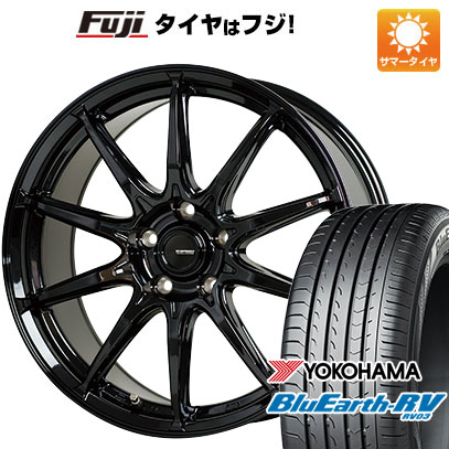 【パンク保証付き】【新品国産5穴114.3車】 夏タイヤ ホイール4本セット 225/65R17 ヨコハマ ブルーアース RV-03 ホットスタッフ ジースピード G-05 17インチ(送料無料)