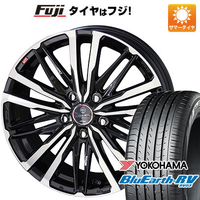 【パンク保証付き】【新品国産5穴114.3車】 夏タイヤ ホイール4本セット 205/65R15 ヨコハマ ブルーアース RV-03 共豊 スマック クレスト 15インチ(送料無料) サマータイヤ