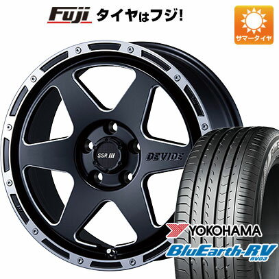 【パンク保証付き】【新品国産5穴114.3車】 夏タイヤ ホイール4本セット 225/65R17 ヨコハマ ブルーアース RV-03 SSR ディバイド TR-6 17インチ(送料無料)