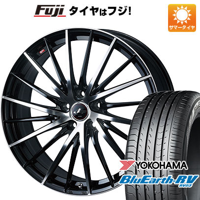 【パンク保証付き】【新品国産5穴114.3車】 夏タイヤ ホイール4本セット 215/65R16 ヨコハマ ブルーアース RV-03 WEDS ウェッズ レオニス FR 16インチ(送料無料) サマータイヤ
