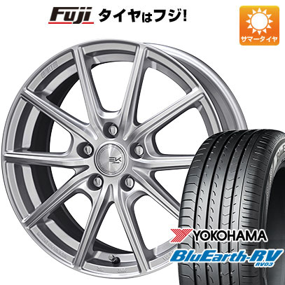 【パンク保証付き】【新品国産5穴114.3車】 夏タイヤ ホイール4本セット 215/55R17 ヨコハマ ブルーアース RV-03 共豊 ザインEK 17インチ(送料無料)