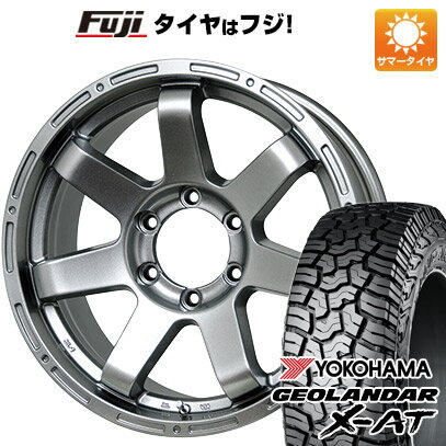 【新品】プラド/ハイラックス 夏タイヤ ホイール4本セット 265/60R18 ヨコハマ ジオランダー X-AT G016 ホットスタッフ マッドクロス MC-76 ダークシルバー 18インチ(送料無料)