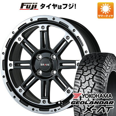 【新品 軽自動車】ハスラー デリカミニ(4WD) 夏タイヤ ホイール4本セット 165/60R15 ヨコハマ ジオランダー X-AT G016 ブレスト バーンズテック ブレイブストリーム 15インチ(送料無料) サマータイヤ