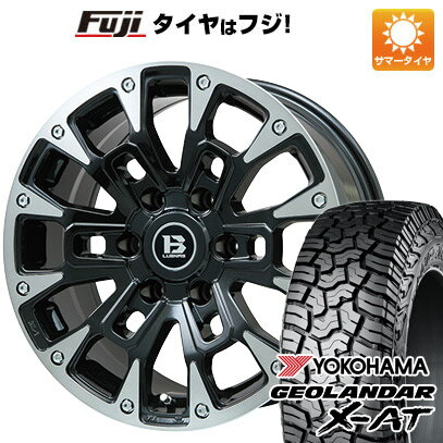 【新品】プラド/ハイラックス 夏タイヤ ホイール4本セット 265/65R17 ヨコハマ ジオランダー X-AT G016 ビッグウエイ B-LUGNAS BRD(ブラックポリッシュ/ブラッククリア) 17インチ(送料無料)