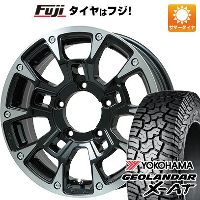 【新品】ジムニーシエラ 夏タイヤ ホイール4本セット 215/70R16 ヨコハマ ジオランダー X-AT G016 ビッグウエイ B-LUGNAS BRD(ブラックポリッシュ/ブラッククリア) 16インチ(送料無料)