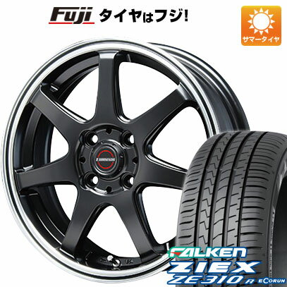 【新品国産4穴100車】 夏タイヤ ホイール4本セット 185/55R15 ファルケン ジークス ZE310R エコラン（限定） ブレスト ユーロマジック タイプS-07 15インチ(送料無料) サマータイヤ