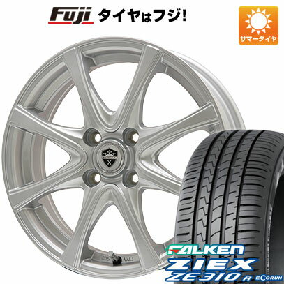 【新品国産4穴100車】 夏タイヤ ホイール4本セット 185/55R15 ファルケン ジークス ZE310R エコラン（限定） ブランドル KF25 15インチ(送料無料) サマータイヤ