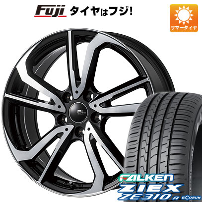 【新品国産5穴100車】 夏タイヤ ホイール4本セット 225/40R18 ファルケン ジークス ZE310R エコラン（限定） ブランドルライン レツィオ パールブラックポリッシュ 18インチ(送料無料)