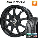 【取付対象】【送料無料 N-BOX タントカスタム ワゴンR】 165/55R15 15インチ LEHRMEISTER レアマイスター LMスポーツファイナル(グロスブラック) 5J 5.00-15 FALKEN ファルケン ジークス ZE914F サマータイヤ ホイール4本セット