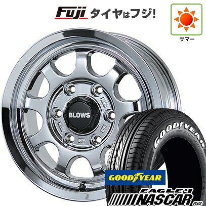 【新品】ハイエース200系 夏タイヤ ホイール4本セット 195/80R15 107/105N グッドイヤー イーグル ナンバーワン ナスカー プラス トピー ブロウズ rov.9 数量限定 6J 15インチ(送料無料)