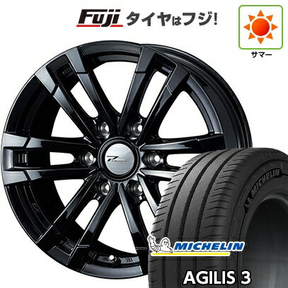 【新品】ハイエース200系 夏タイヤ ホイール4本セット 195/80R15 108/106S ミシュラン アジリス3 WEDS ウェッズアドベンチャー プロディータ HC2 ブラック 限定 6J 15インチ(送料無料)