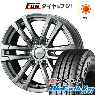 【新品】ハイエース200系 夏タイヤ ホイール4本セット 195/80R15 107/105N ヨコハマ ブルーアース Van RY55 WEDS ウェッズアドベンチャー プロディータ HC2 メタリックシルバー 限定 6J 15インチ(送料無料)