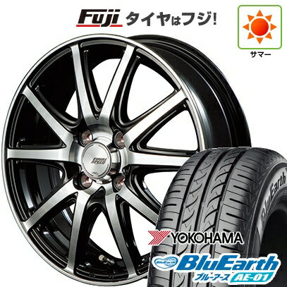 【新品 軽自動車】アトレーワゴン 夏タイヤ ホイール4本セット 165/65R13 ヨコハマ ブルーアース AE-01 MID WHEELS GR-ガンマ ブラックポリッシュ 13インチ(送料無料) サマータイヤ