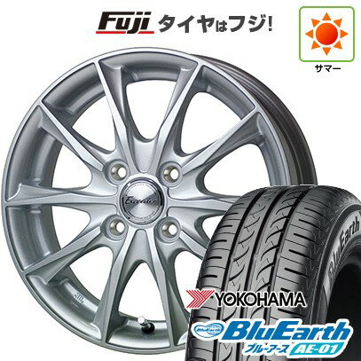 【新品国産4穴100車】 夏タイヤ ホイール4本セット 185/55R15 ヨコハマ ブルーアース AE-01 ホットスタッフ エクシーダー E06 15インチ(送料無料) サマータイヤ
