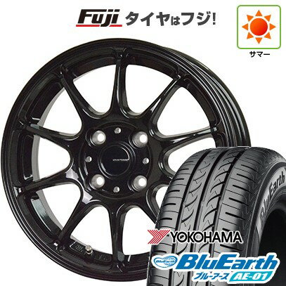 【新品国産4穴100車】 夏タイヤ ホイール4本セット 185/55R15 ヨコハマ ブルーアース AE-01 ホットスタッフ ジースピード G-07 15インチ(送料無料) サマータイヤ