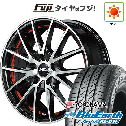 【新品国産5穴114.3車】 夏タイヤ ホイール4本セット 205/55R16 ヨコハマ ブルーアース AE-01F MID WHEELS RX27 16インチ(送料無料) サマータイヤ