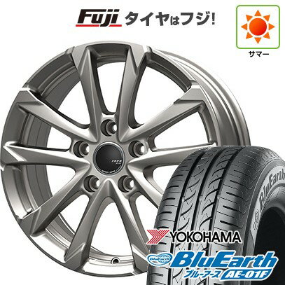 【新品国産車用5穴100】 夏タイヤ ホイール4本セット 195/65R15 ヨコハマ ブルーアース AE-01F モンツァ ZACK JP-325 15インチ(送料無料)