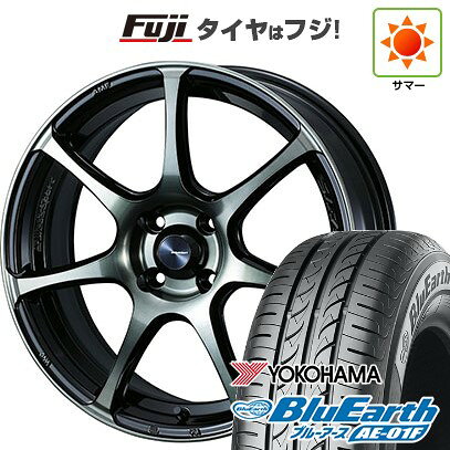 【新品国産車用4穴100】 夏タイヤ ホイール4本セット 175/65R15 ヨコハマ ブルーアース AE-01F WEDS ウェッズスポーツ SA-75R 6J 15インチ(送料無料)