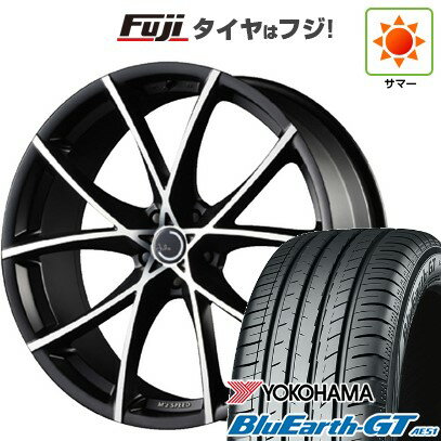 【新品国産車用5穴114.3】 夏タイヤ ホイール4本セット 245/35R19 ヨコハマ ブルーアース GT AE51 エムズスピード ジュリア フルスロットル 19インチ(送料無料)