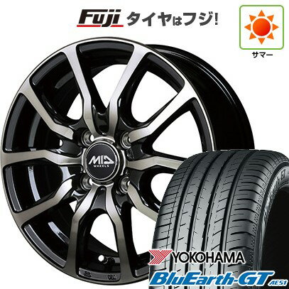 【新品国産4穴100車】 夏タイヤ ホイール4本セット 185/55R15 ヨコハマ ブルーアース GT AE51 MID WHEELS D.C.52 15インチ(送料無料) サマータイヤ