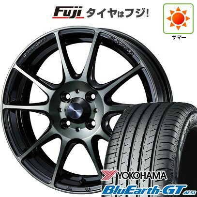 【新品国産4穴100車】 夏タイヤ ホイール4本セット 185/55R15 ヨコハマ ブルーアース GT AE51 WEDS ウェッズスポーツ SA-25R 15インチ(送料無料) サマータイヤ