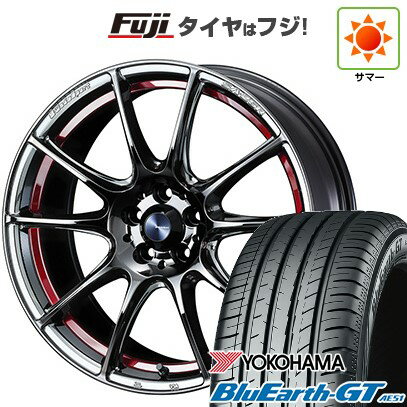 【新品国産車用4穴100】 夏タイヤ ホイール4本セット 205/45R17 ヨコハマ ブルーアース GT AE51 WEDS ウェッズスポーツ SA-25R 17インチ(送料無料)