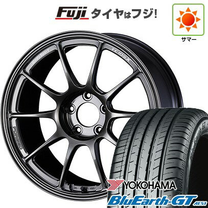 【新品国産車用5穴100】 夏タイヤ ホイール4本セット 215/45R17 ヨコハマ ブルーアース GT AE51 WEDS ウェッズスポーツ TC-105X フォージド 17インチ(送料無料)