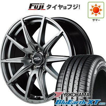 【新品国産5穴114.3車】 夏タイヤ ホイール4本セット 215/60R16 ヨコハマ ブルーアース XT AE61 MID WHEELS SLS 16インチ(送料無料) サマータイヤ