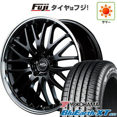 【新品国産車用5穴114.3】 夏タイヤ ホイール4本セット 225/50R18 ヨコハマ ブルーアース XT AE61 MID WHEELS エグゼ10 18インチ(送料無料)