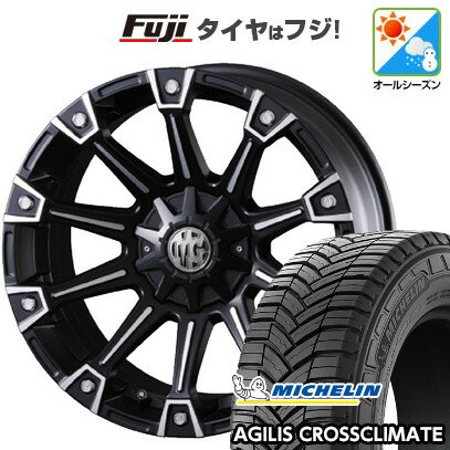 【新品】ハイエース200系 オールシーズンタイヤ ホイール4本セット 215/65R16 109/107T ミシュラン アジリス クロスクライメート クリムソン マーテルギア(MG) モンスター 16インチ(送料無料)