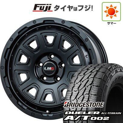 【新品国産車用5穴114.3】 夏タイヤ ホイール4本セット 215/70R16 ブリヂストン デューラー A/T002 OWL/RBL レアマイスター LMG DS-10 マットブラック 16インチ(送料無料)