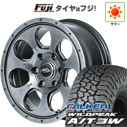 【新品】キャラバン 夏タイヤ ホイール4本セット 195/80R15 107/105N ファルケン ワイルドピーク A/T3W MID WHEELS マッドエージェント 15インチ(送料無料) サマータイヤ