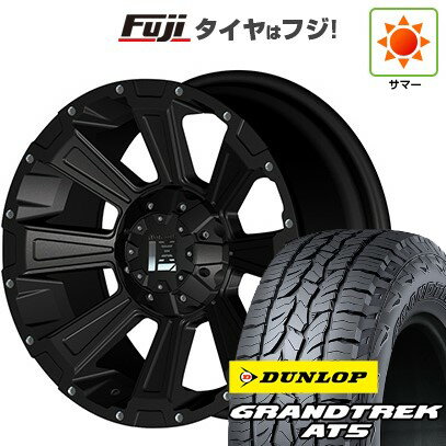 【新品国産車用5穴114.3】 夏タイヤ ホイール4本セット 225/70R16 ダンロップ グラントレック AT5 オフビート レクセル デスロック 16インチ(送料無料)
